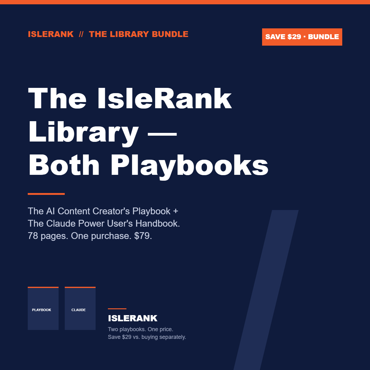 The IsleRank Library — Both AI Playbooks (Bundle, Save $29)
