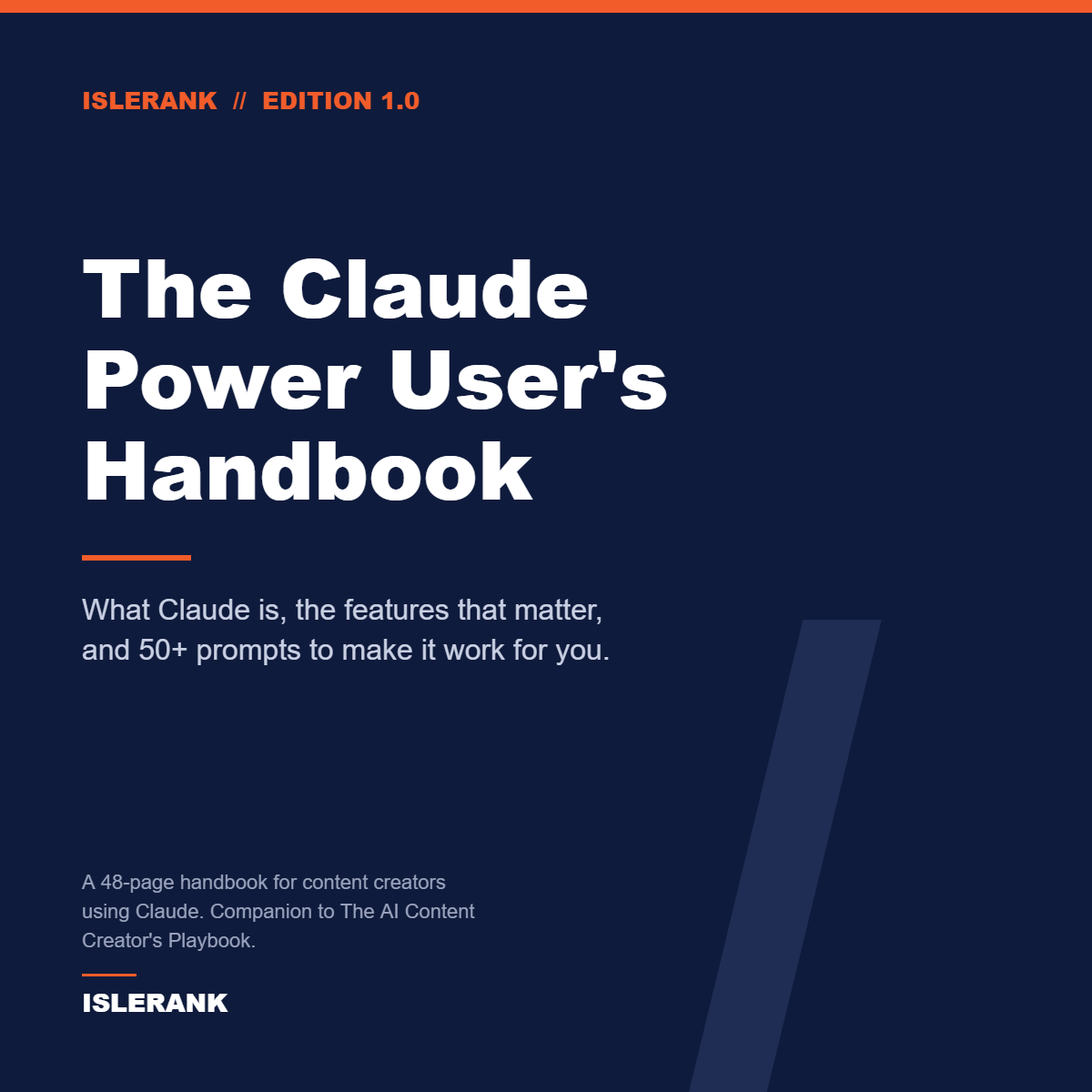 The Claude Power User's Handbook — What Claude Is, Features, How to Use It, 50+ Prompts